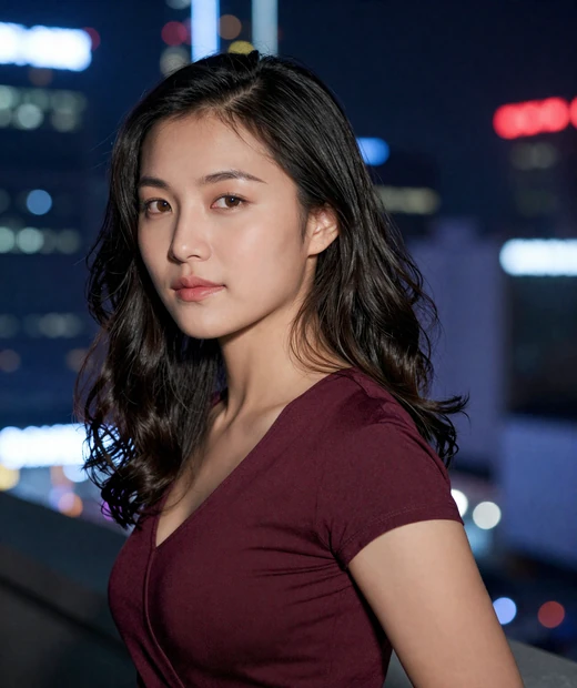 Yuna by city lights in a premium Nikadate featured profile preview for asian online dating
